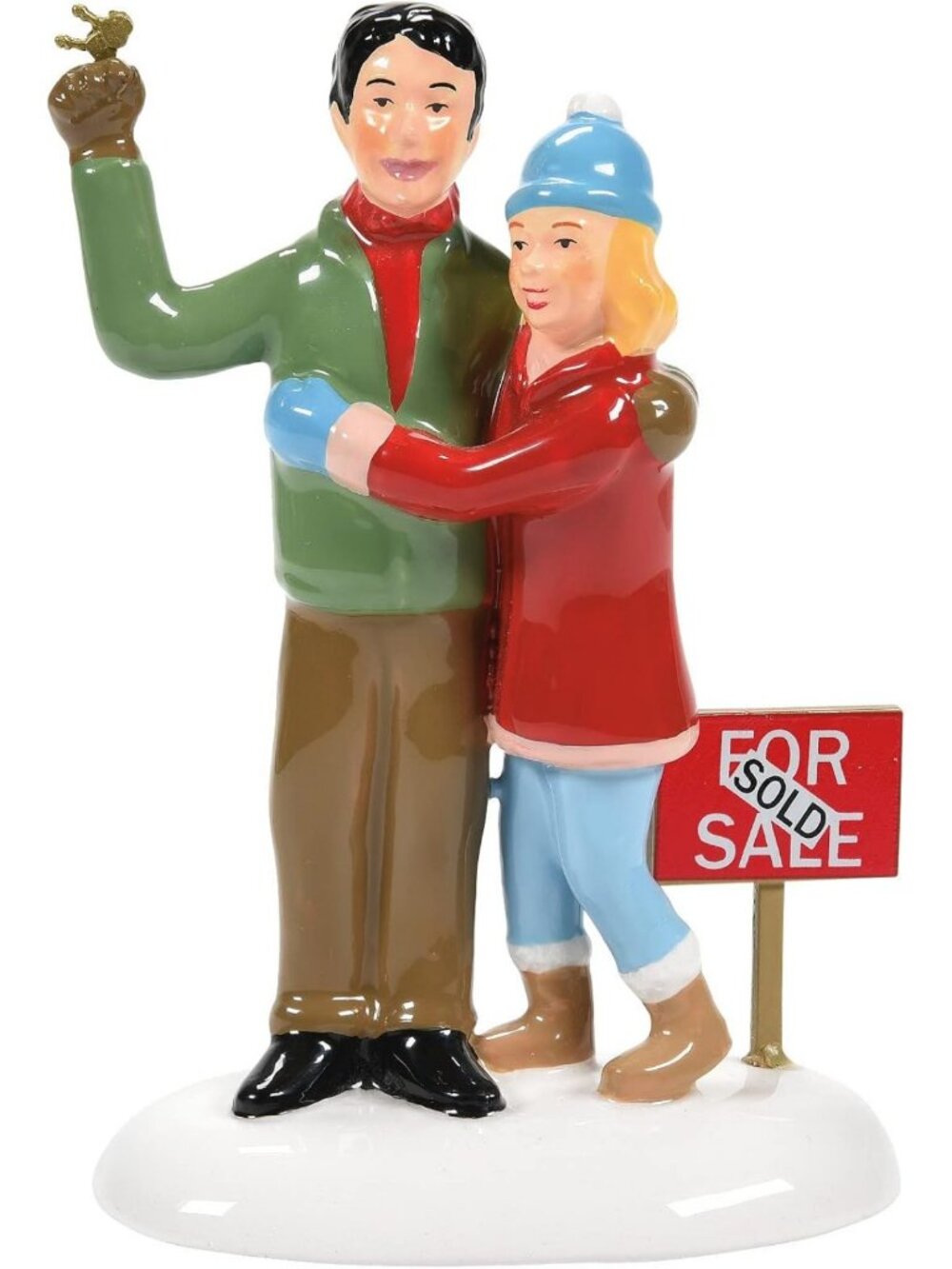 Charming Holiday Figurine - New Home Snow Village Accessory, 3.66 Inch